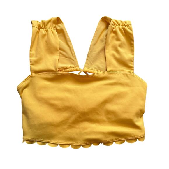 Free People Movement Suns Out yellow strappy crop cami size XS - Picture 1 of 8